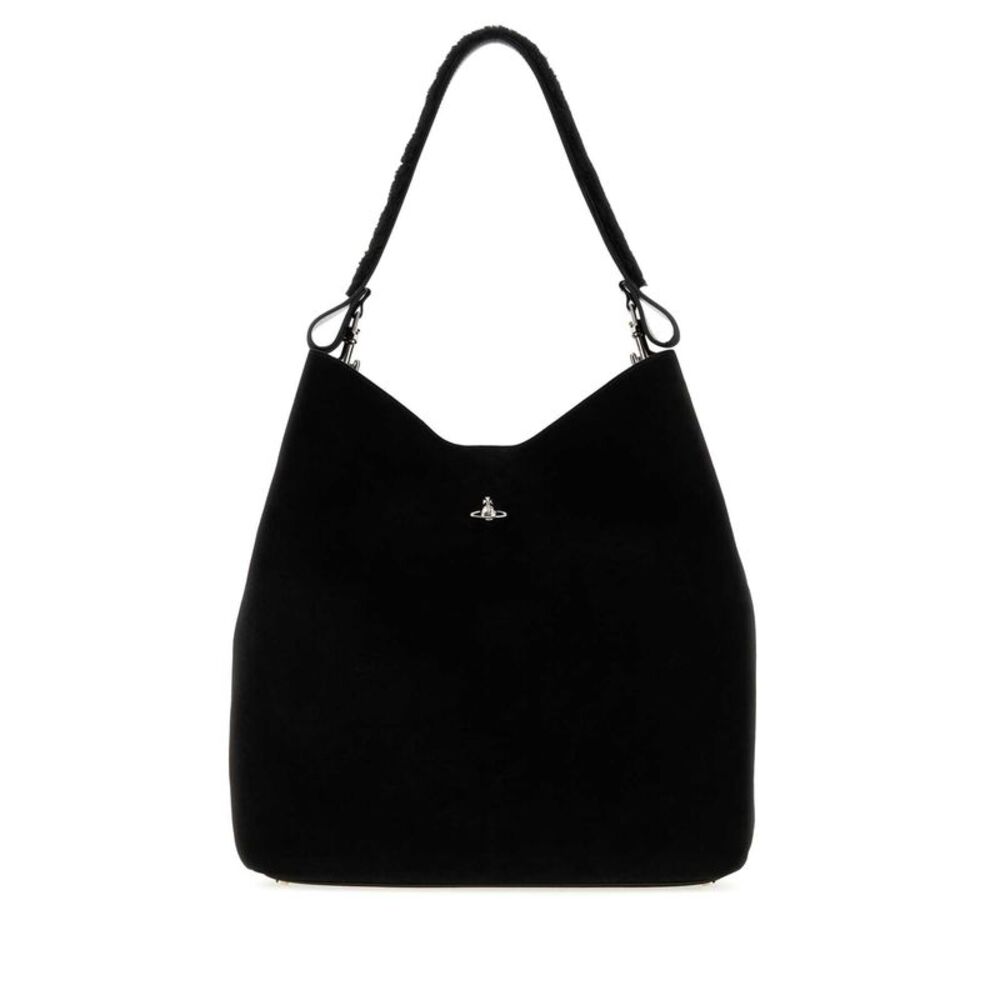 Vivienne Westwood Women Black Suede Lottie Shopping Bag